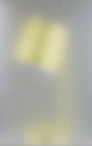 An image of a yellow square on a plain white background with glass types.