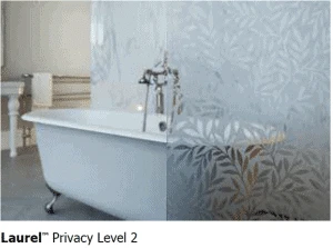 Laurelle privacy level 2 offers various glass types for doors.