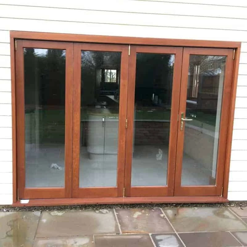 Wooden bi-folding doors