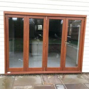 Wooden bi-folding doors