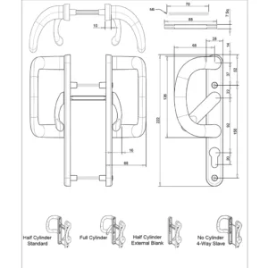 uPVC Sliding Door Handles