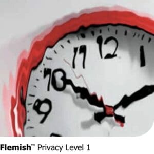 A clock with a flemish glass privacy level 1.