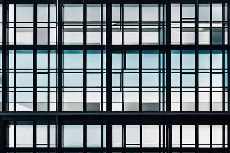 A building with a lot of glass windows.
